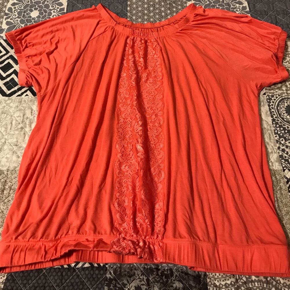 Lane Bryant salmon blouse size 22/24